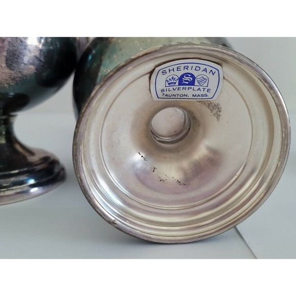 4 Vintage Sheridan Taunton Mass Silversmiths Silverplated Wine Water Goblets - Picture 9 of 9